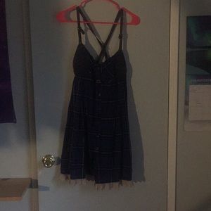 Free people size 4 blue plaid dress